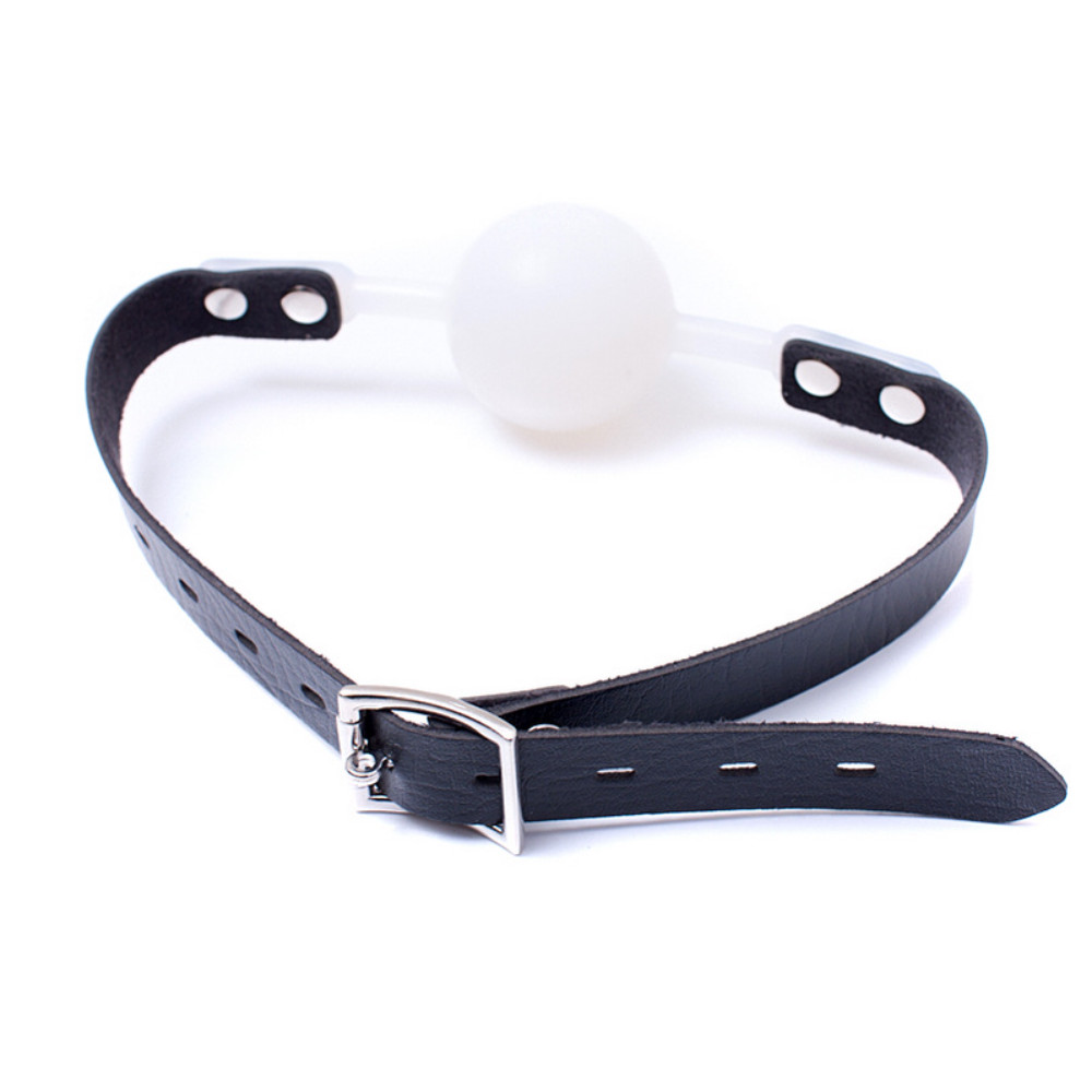Faux Leather Silicone Flirting Mouth Ball Gag Bondage Slave Sex Toys Couples
