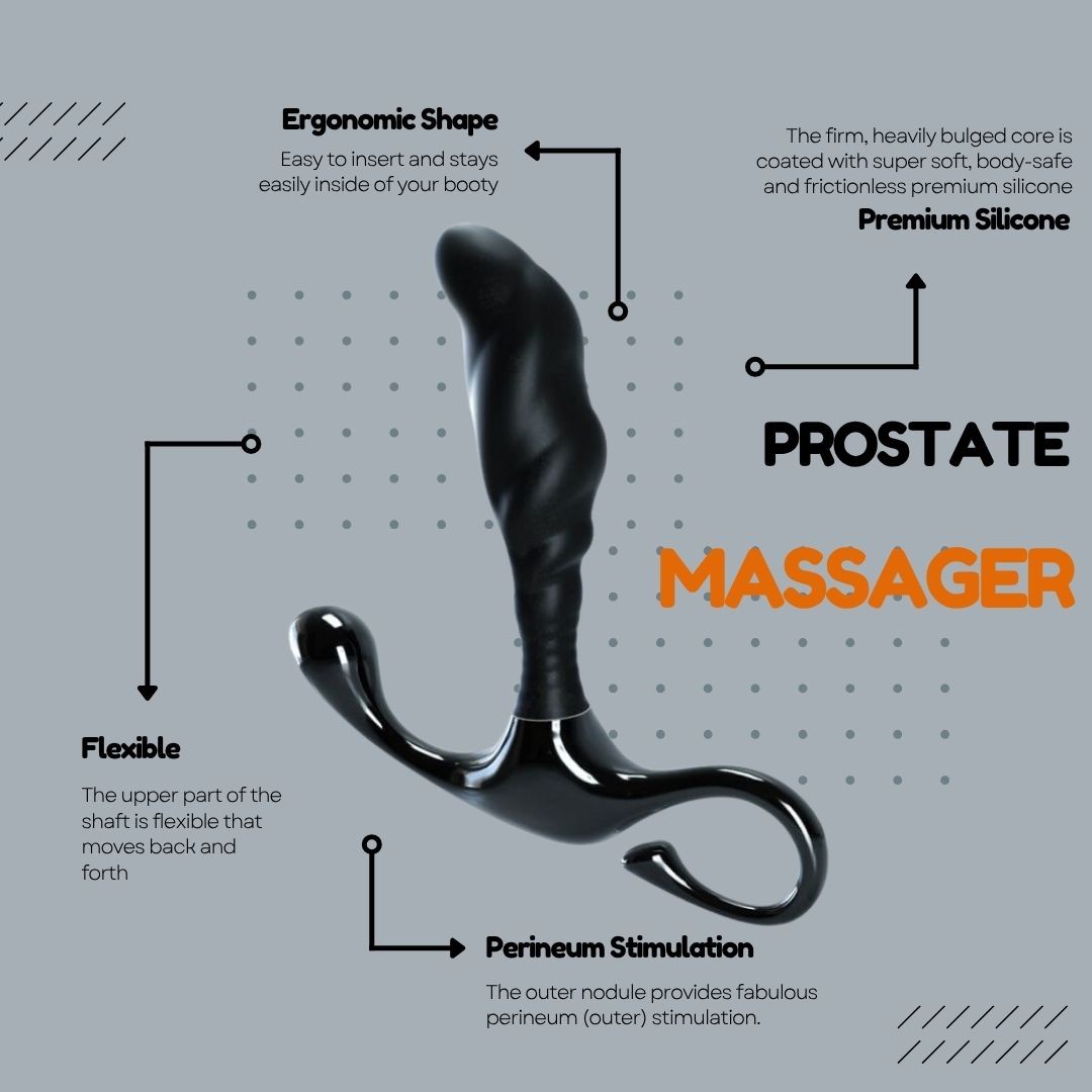 Silicone Male Prostate Massager Anal P-spot Stimulation Probe Butt Plug