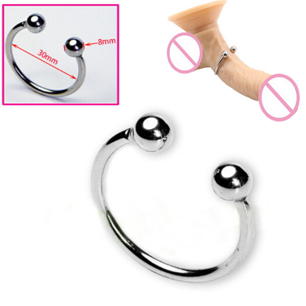 Stainless Steel Balls Penis Head Glans Cock Ring Sex Increase Orgasm Jewelry Toy