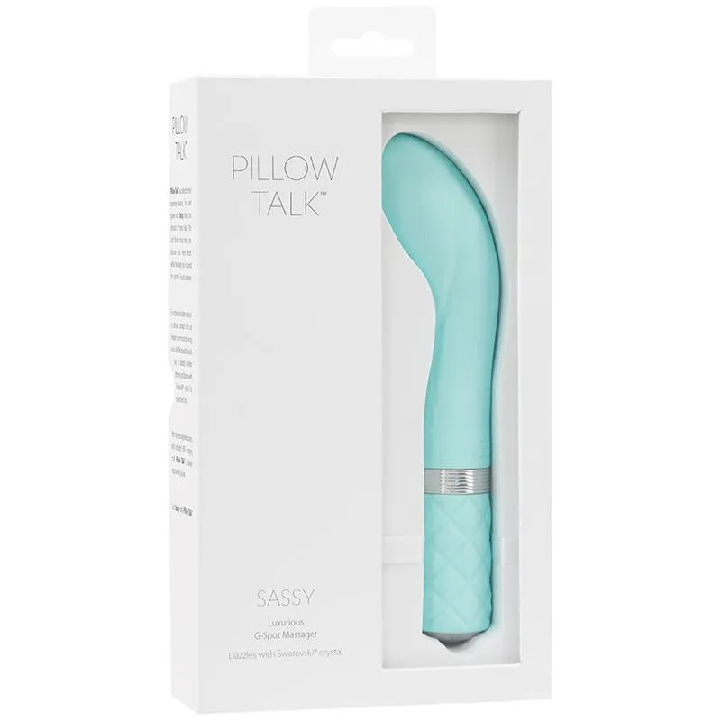 Pillow Talk Sassy G-Spot Massager-Teal 7.75″
