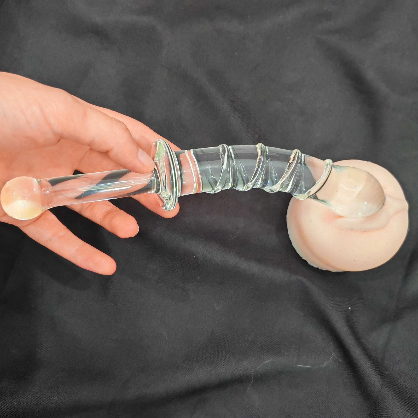 Crystal Glass Dildo Massager Wand G-spot Stimulator Women Sex Toy Anal Butt Plug