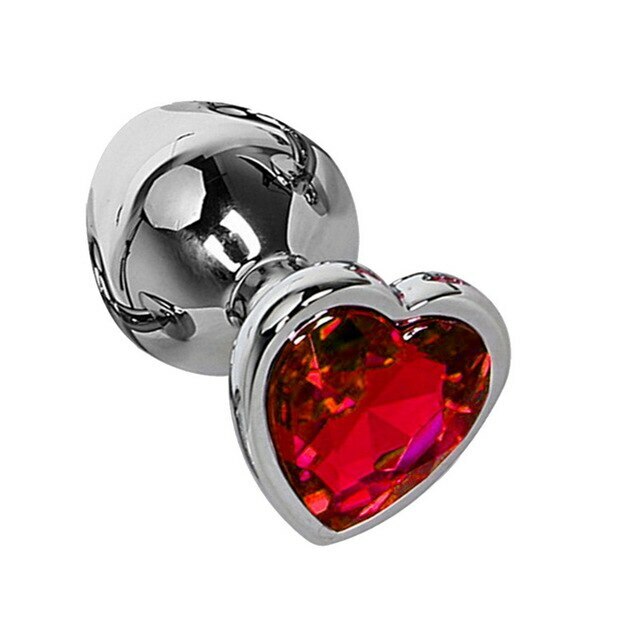 3 Size Heart Anal Plug Stainless Butt Stimulator Anal Sex Toys Prostate Massager