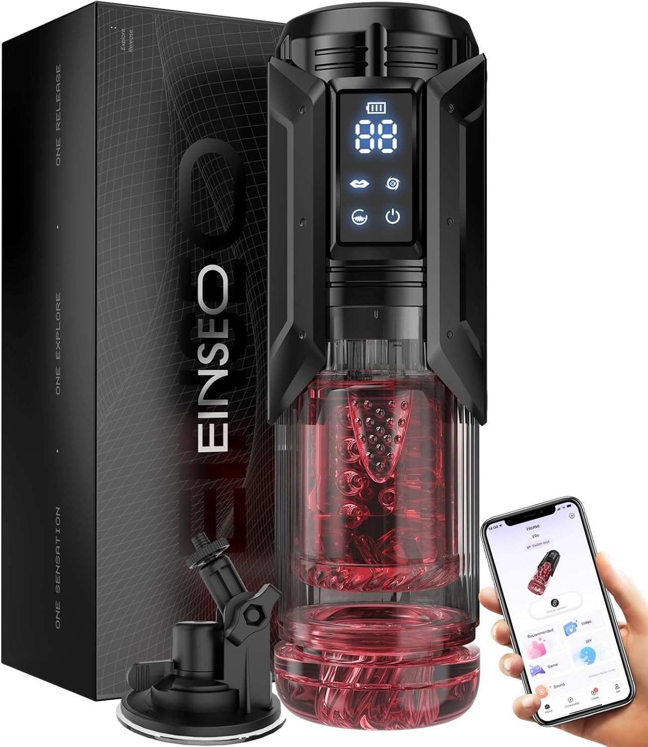 Sex Toys for Men Penis Pump – EINSEO Full Waterproof Male Masturbator Stroker