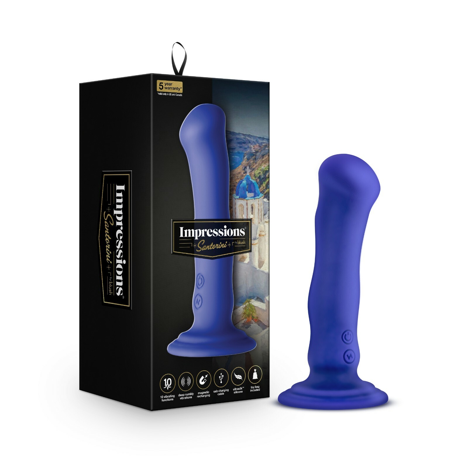 Blush Impressions-Realistic Vibrating G Spot P Spot Dildo-Waterproof-Suction Cup
