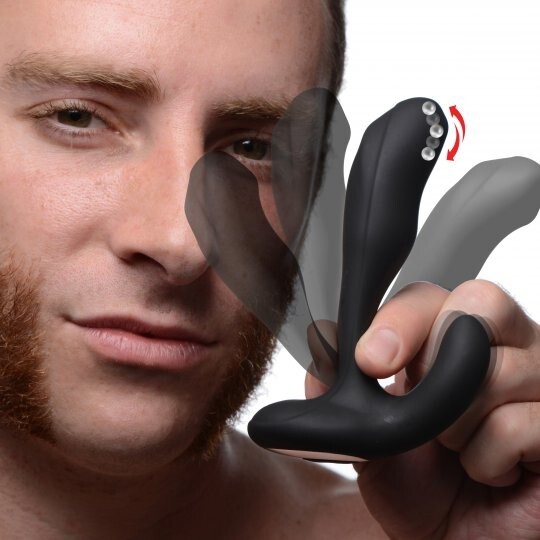 7X Bendable Prostate Stimulator w Stroking Bead Ass Butt Play W Remote Vibe Men