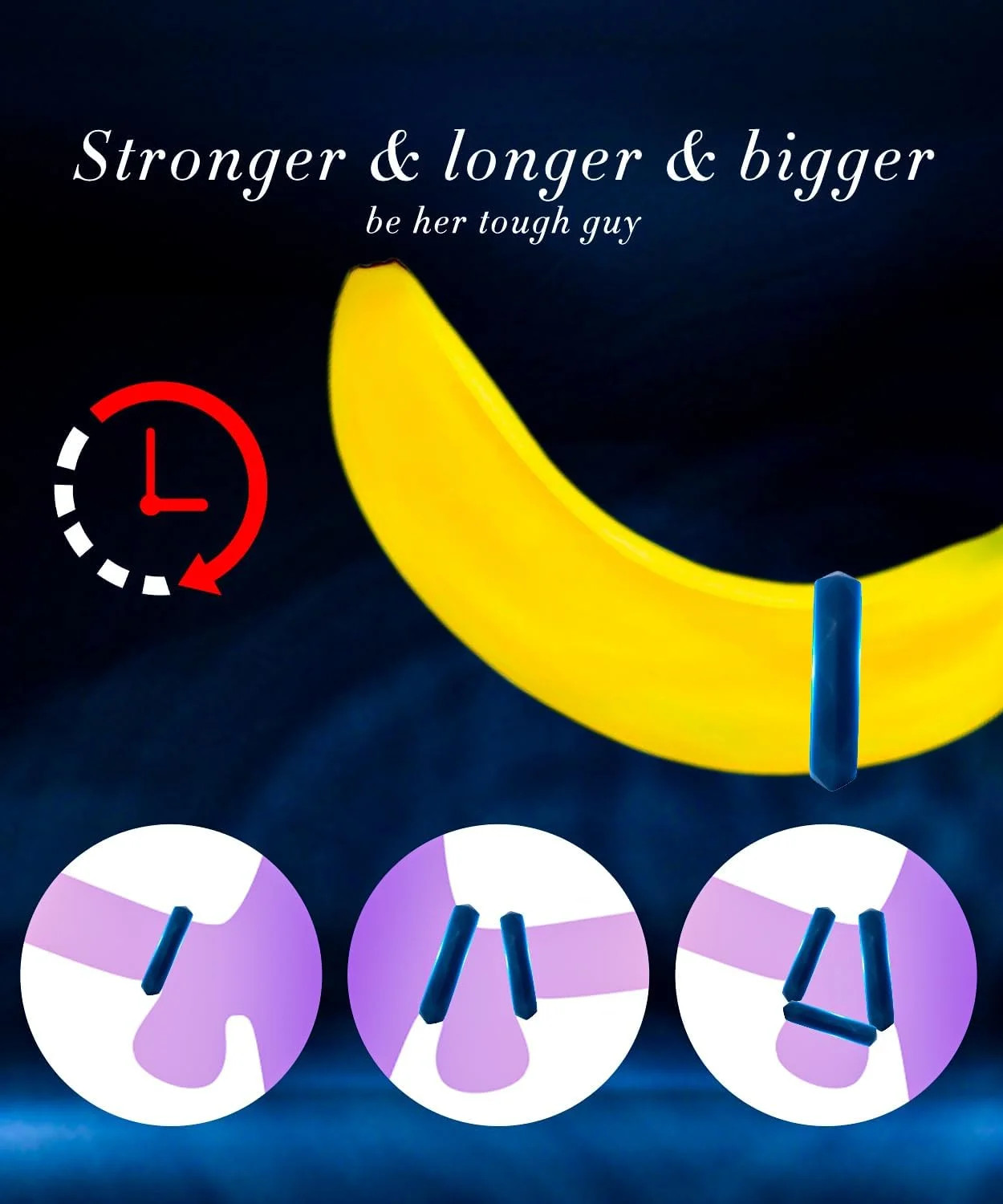 Sex Toys Penis Ring Silicone Cock Rings for Men Erection Sex, 6 Sizes Cockring E