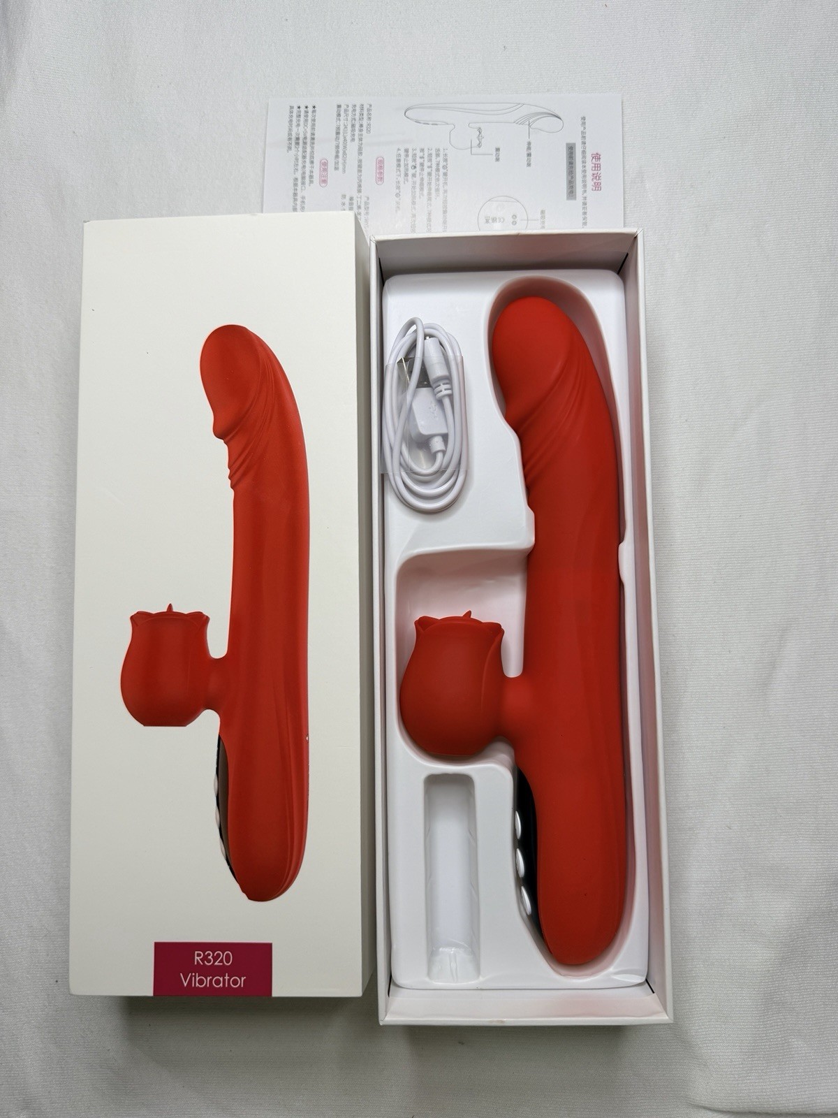 R320 Premium Dual-Stimulation Rabbit Vibrator with USB Charging