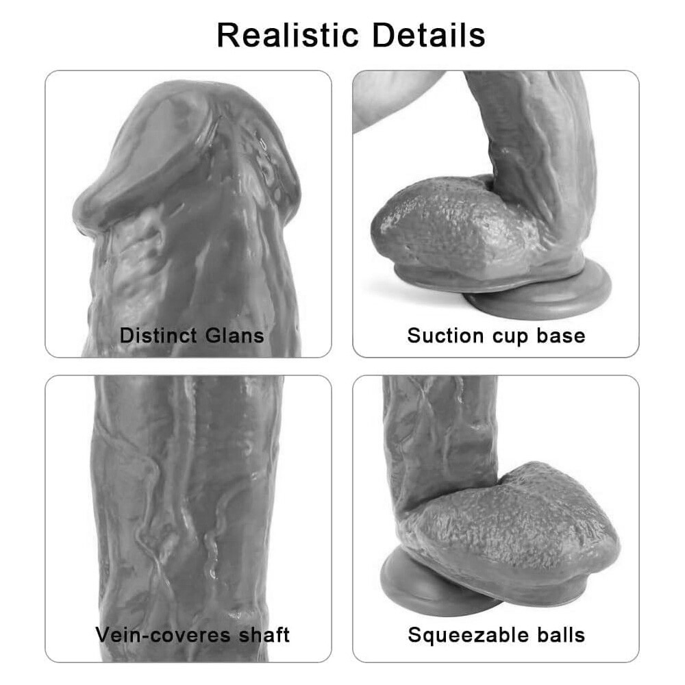 12 inch Realistic Suction Cup Dildo with Balls Vagina Anal Sex Toy for Women