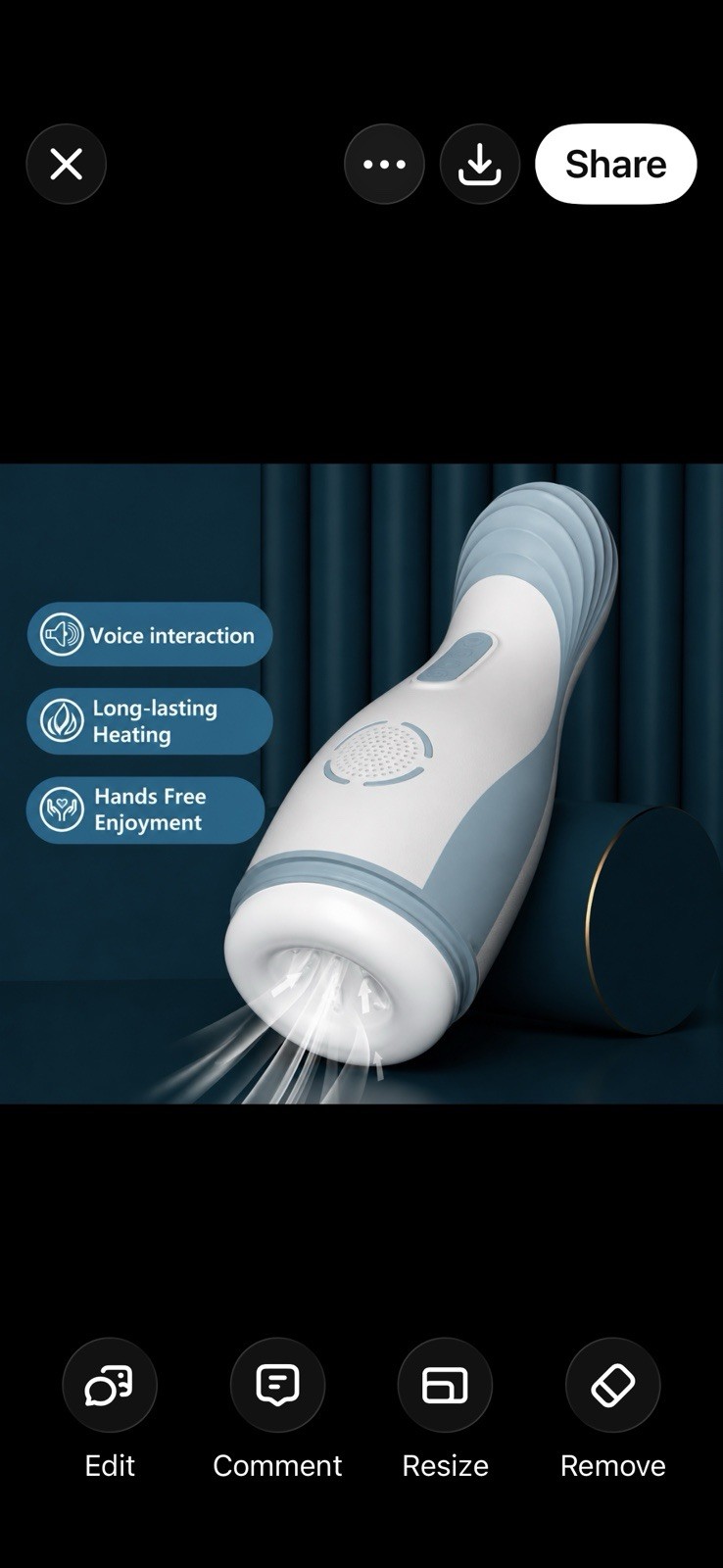 Masturbaters Automatic Hands-Free Male Heating Cup