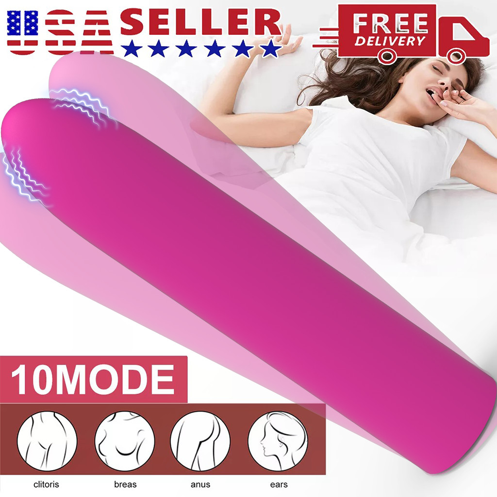 Magenta-colored long-lasting multi-speed bullet mini vibrating rod for ladies