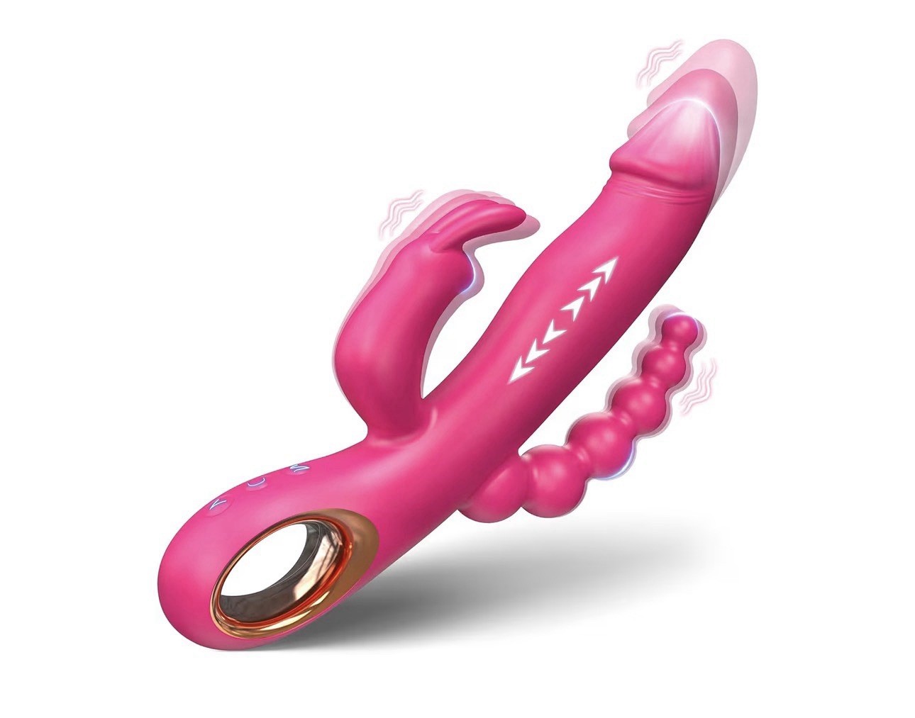 Clit Anal G-spot Triple Pleasure Climax Rabbit Vibrator Vibe Dildo Sex-toys