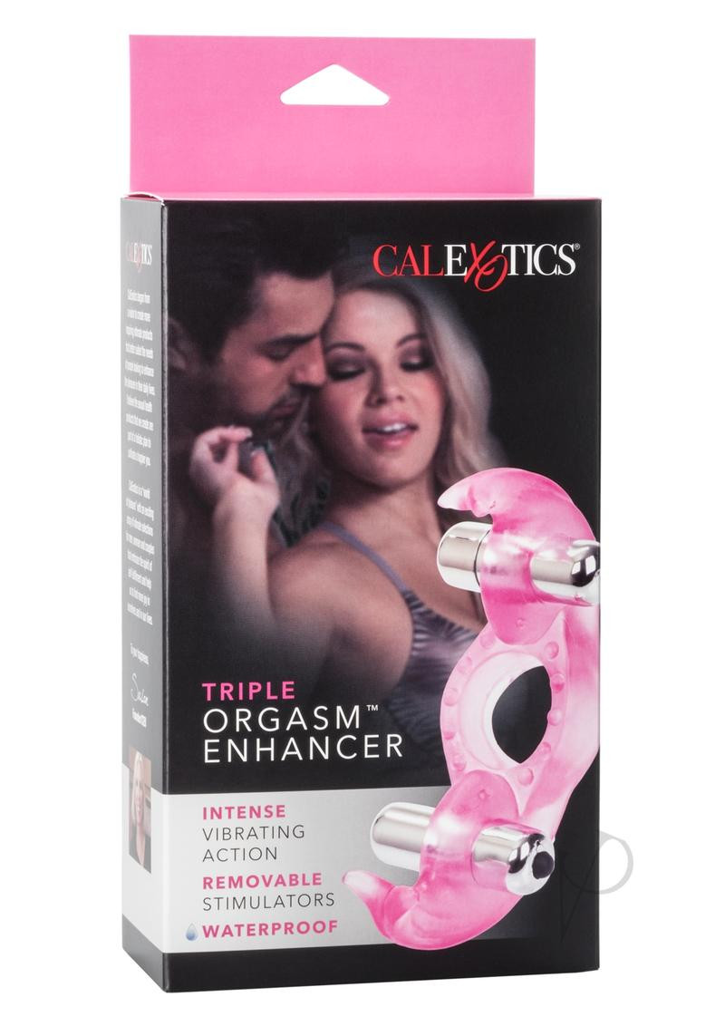 Triple Orgasms Enhancer Vibrating Cock Ring with Clitoral Stimulation – Pink