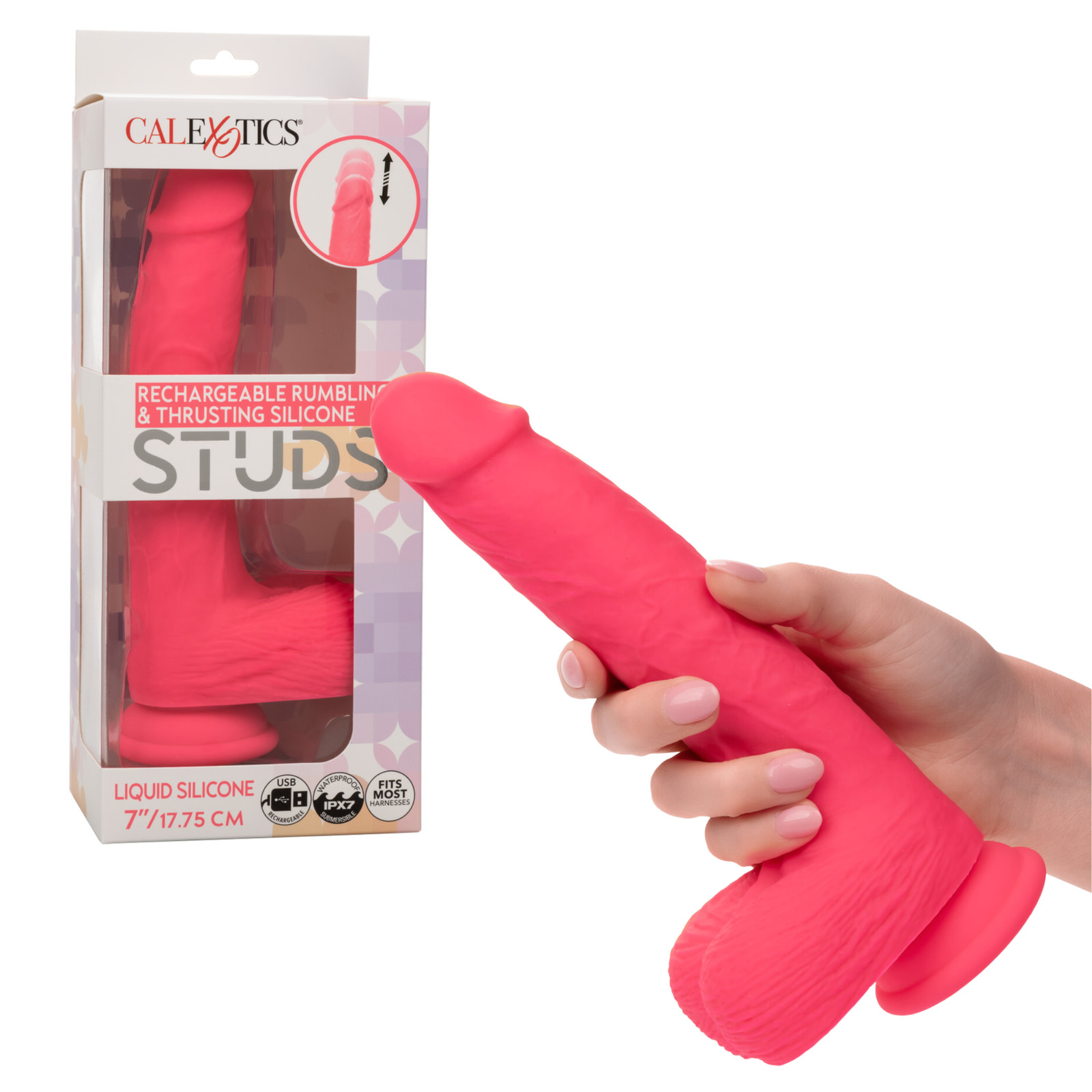 Gyrating Thrusting Silicone Dildo Powerful Realistic Suction Cup Dong USB charge