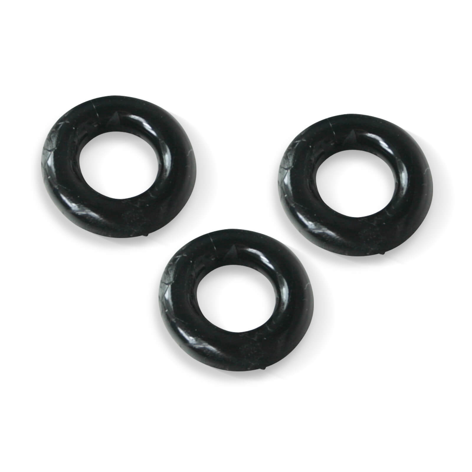 LeLuv Constriction Rings TPR Donut Set of 3 Black Clear Blue 1.5 cm / 0.6 Inch