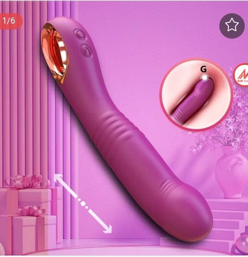 Thrusting Vibrator Loop Ring Designed Sex Toy for Women G-Spot Clitoral Pleasure