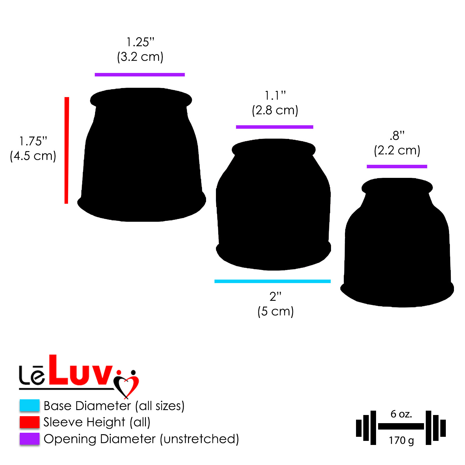 LeLuv Penis Pump EasyOp Zgrip with 3 Seals, Black, Septum and Jelly Rings