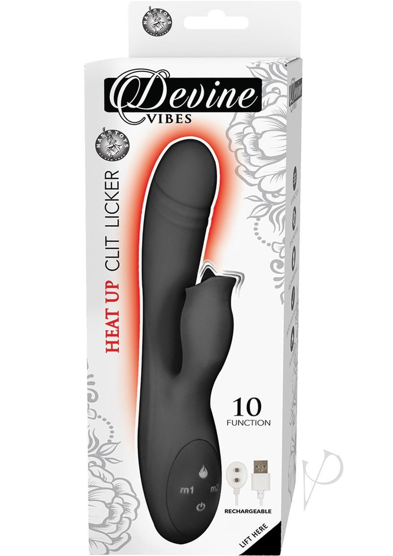 Devine Vibes Heat-up Clit Licker Rechargeable Silicone Warming Vibrator –