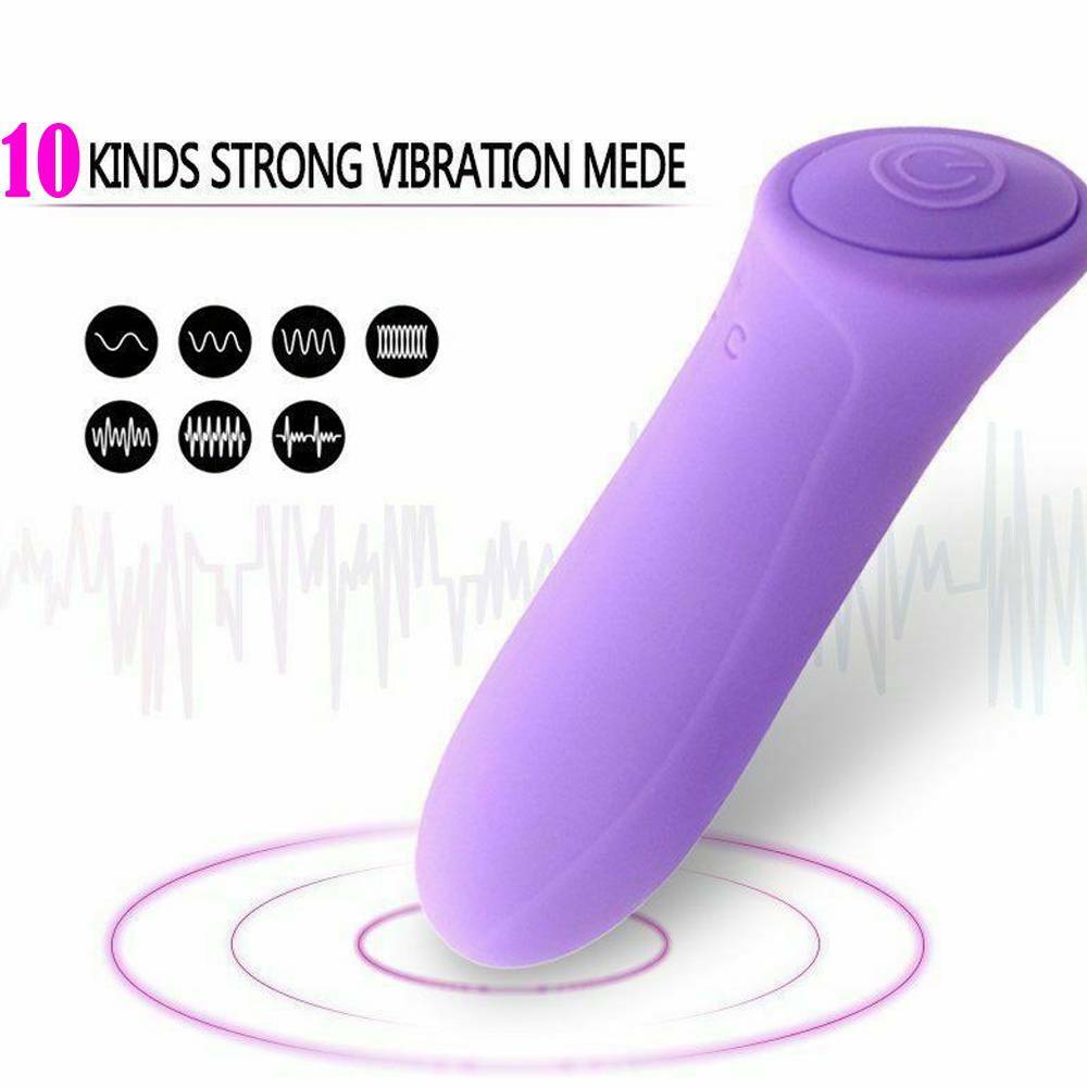 Rechargeable Slim-Slender Vibrating Bullet Vibrator Dildo G-spot Sex-toy Women