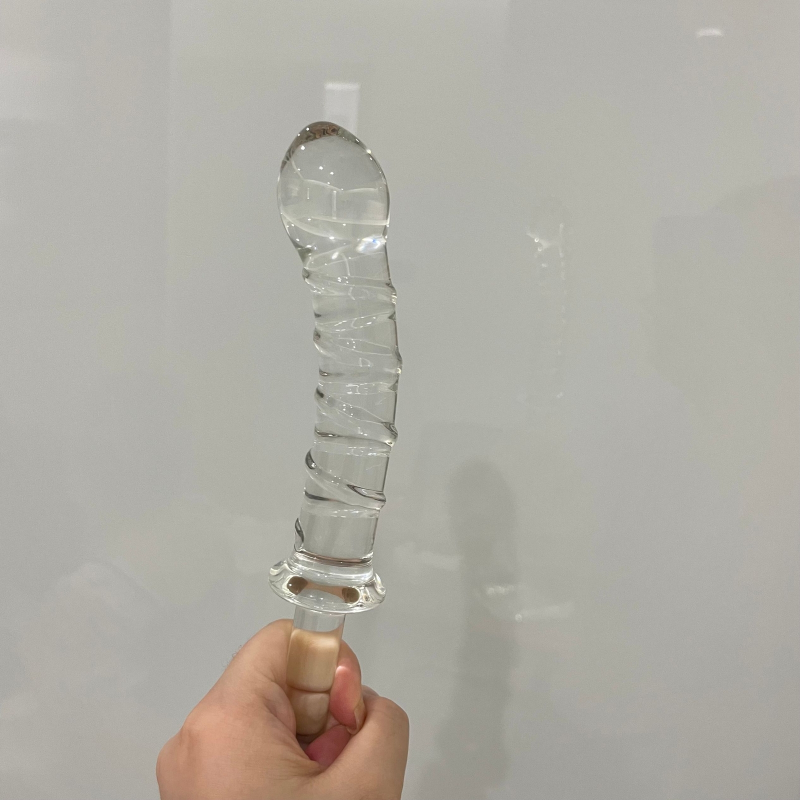 Clear Sex Toys Glass G-spot Dildo Prostate Massager Anal Butt Plug for Men Women