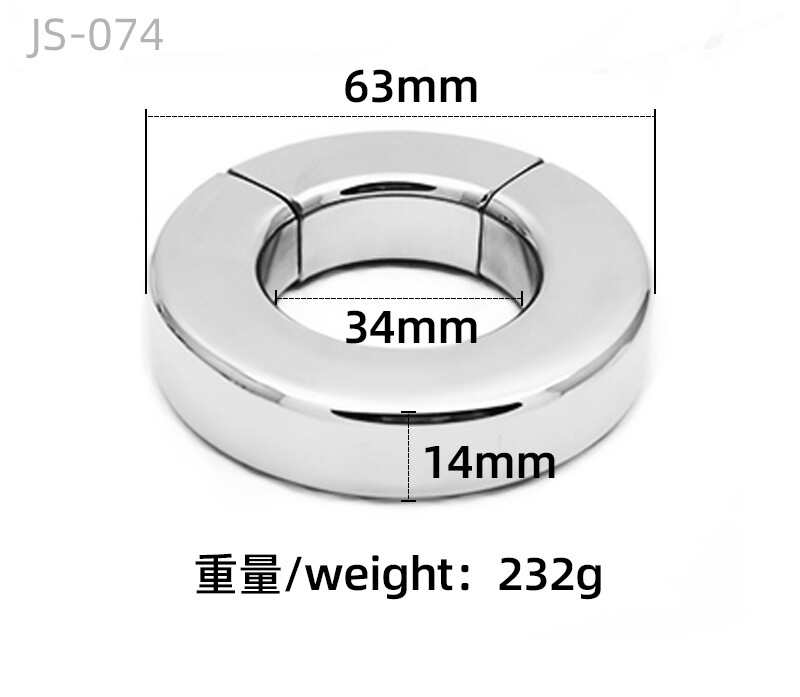 Male Weight Stainless Steel Ball Stretchers Enhancer Penis Ring Magnetic Trainer