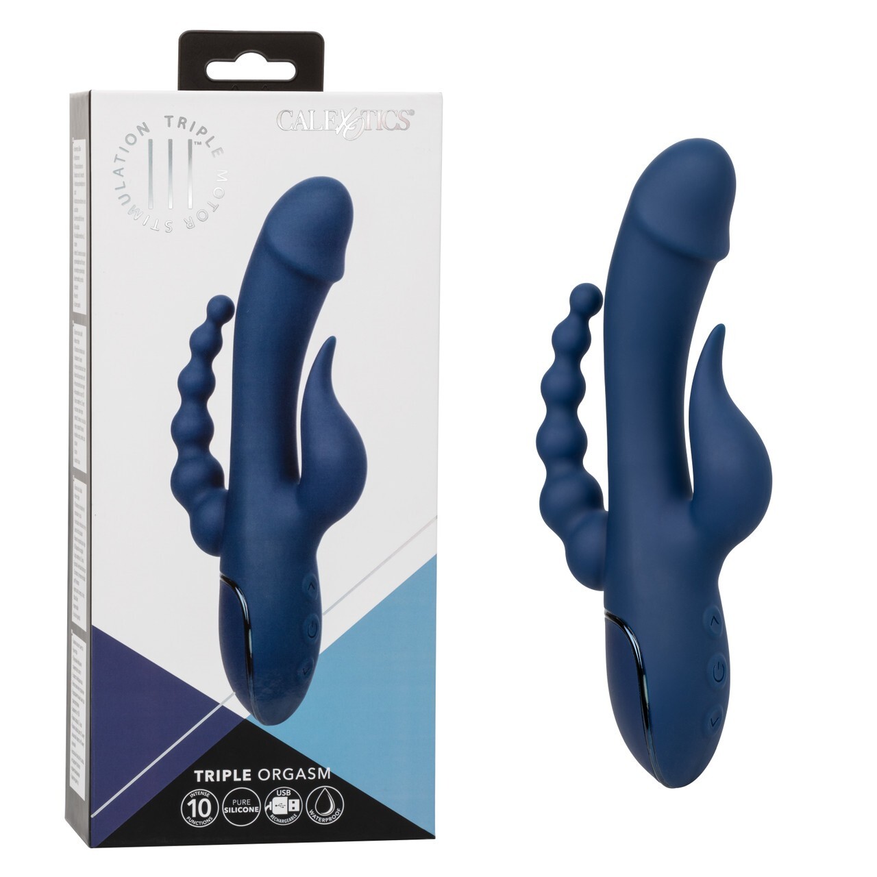 III Triple Orgasm Rabbit Style Rechargeable Massaging Powerful Vibrator, New