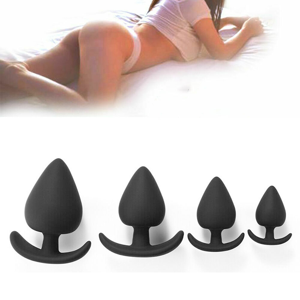 4pcs Silicone Butt Anal Plug Set Wearable G-spot Stimulation Adult Sex Toys Set