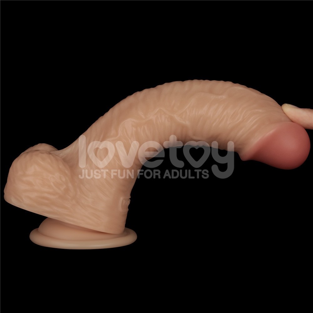 8.5 inch Vibrating Strap On Set with Dildo & PU Leather Harness for Women
