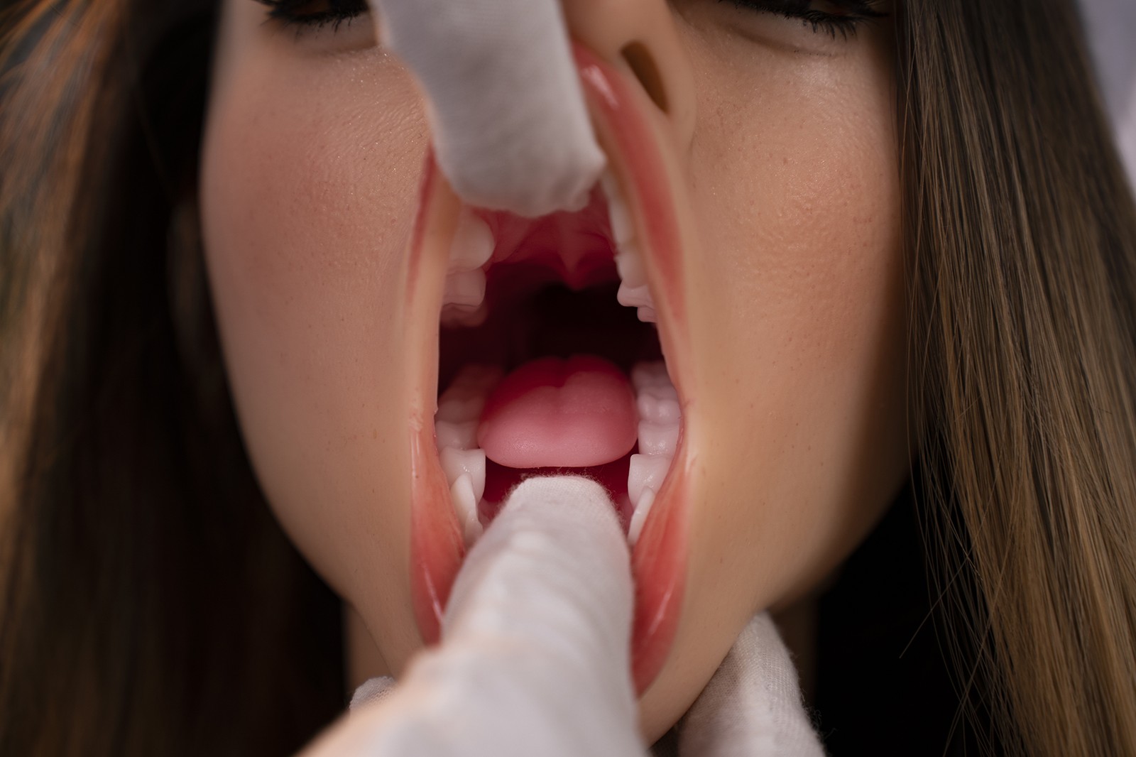 Realistic Sex Doll Head Silicone Real Oral Sex Movable Jaw Masturbator for Men