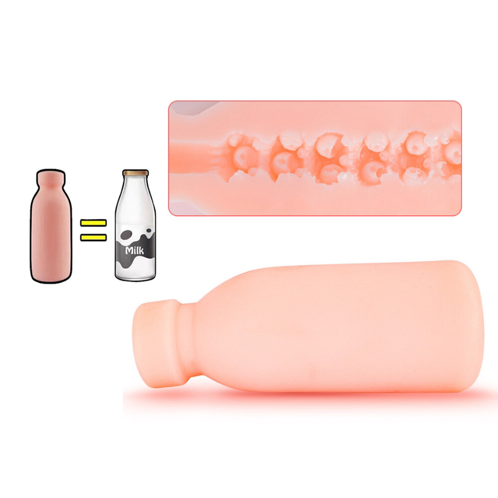 Milk Bottle Masturbation Cup Pussy Vaginal Stimulator Uterus Pocket Men Sex Toys