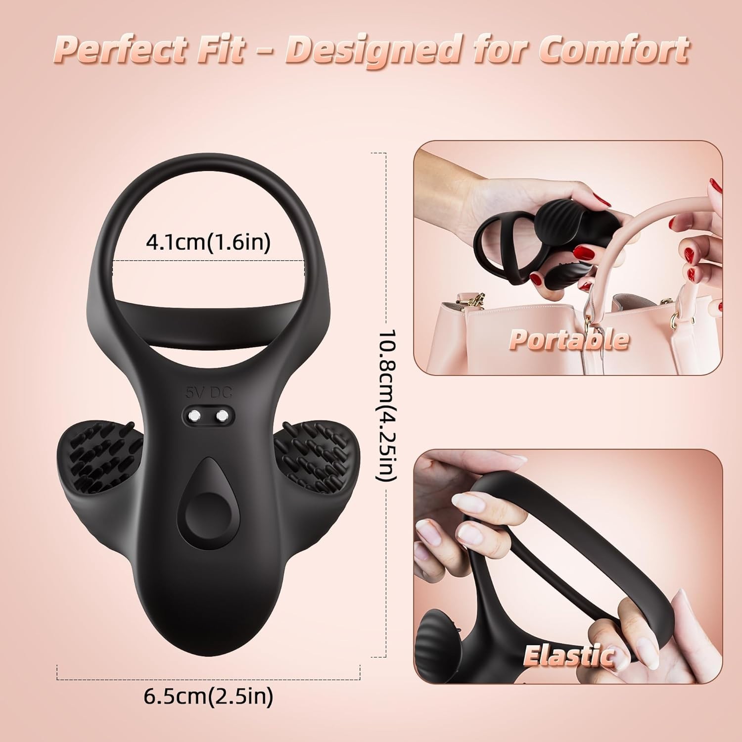 APP Controlled Vibrating Cock Ring for Couples Silicone Penis and Balls Toy