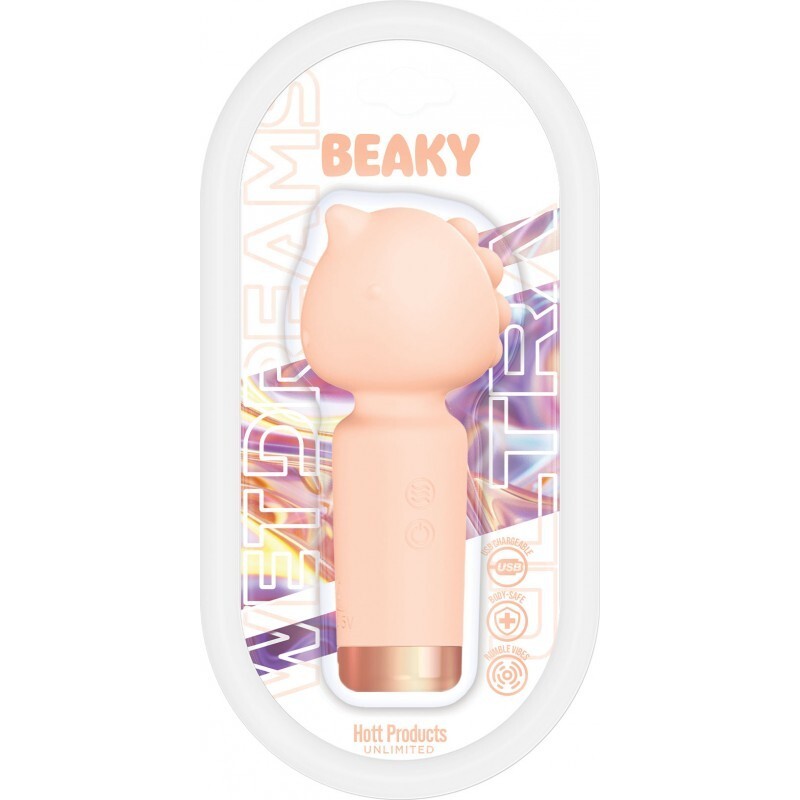 HOTT Products Unlimited Wet Dreams Beaky Mini Vibe Peach, New