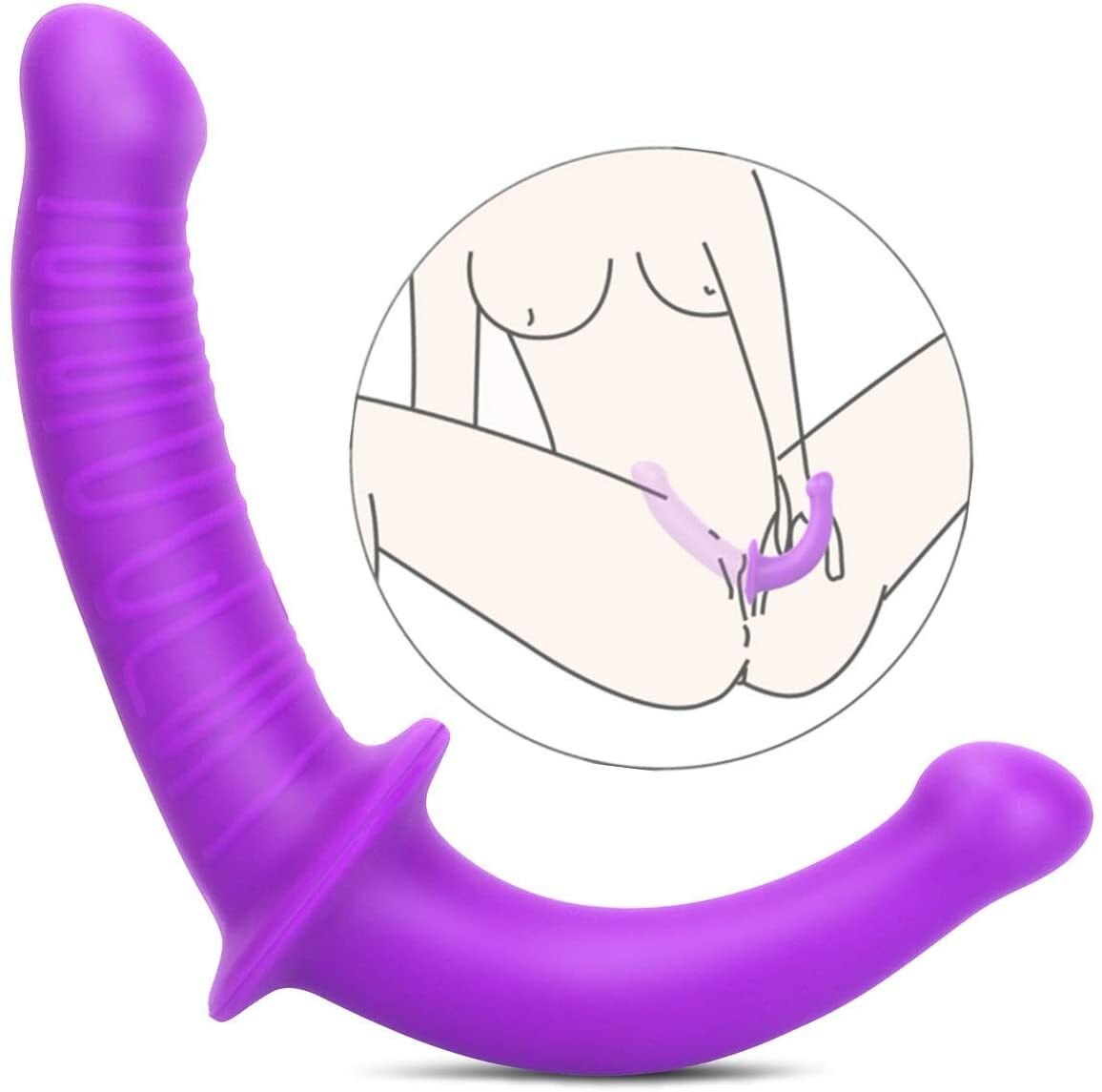 Double-End-Strapless Strap-on sex-Dildo-Lesbian-Toys-Anal-G-spot-Stimulator-Toys