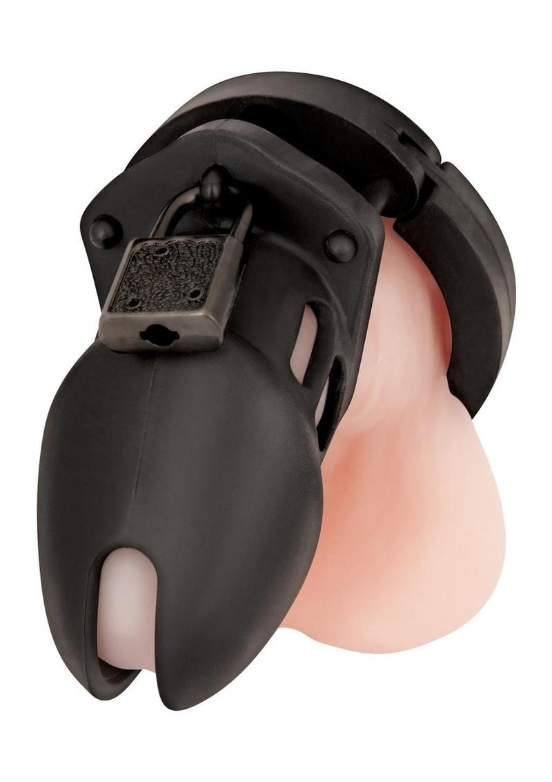 Silicone Chastity Cage – Black
