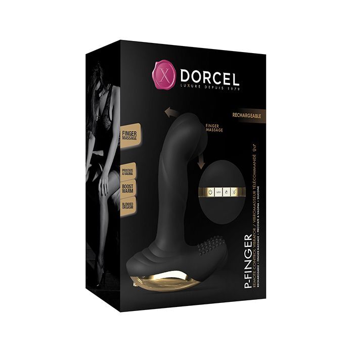 Dorcel P-Finger Come Hither Waterproof Smooth Rechargable Vibrating – Black/Gold