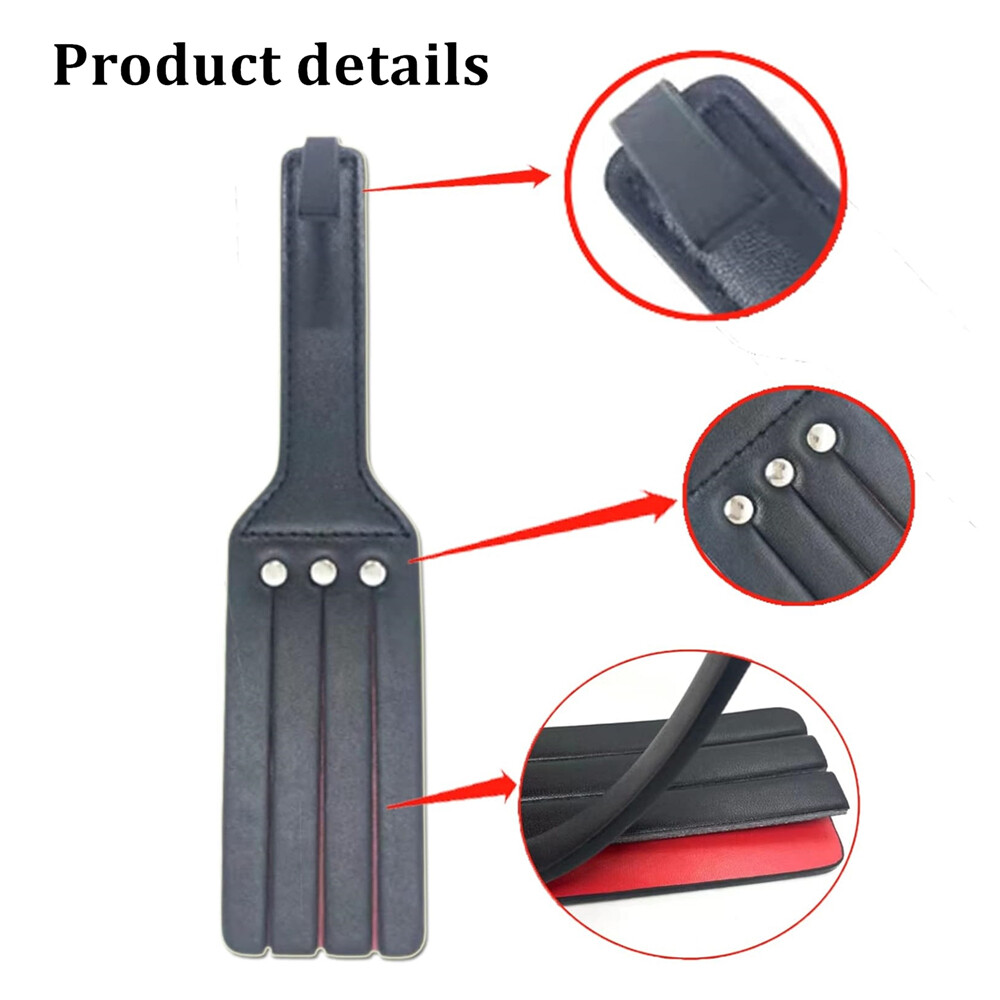 Double-Layer Leather Flogger Whip Paddle Spanking Cosplay Sex Toys Adult Couples