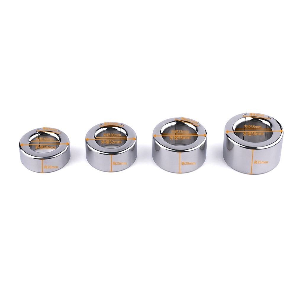 FRRK Men‘s Cock Ring 304 Stainless Steel Delay Ejaculation BDSM Ring in 4 Sizes