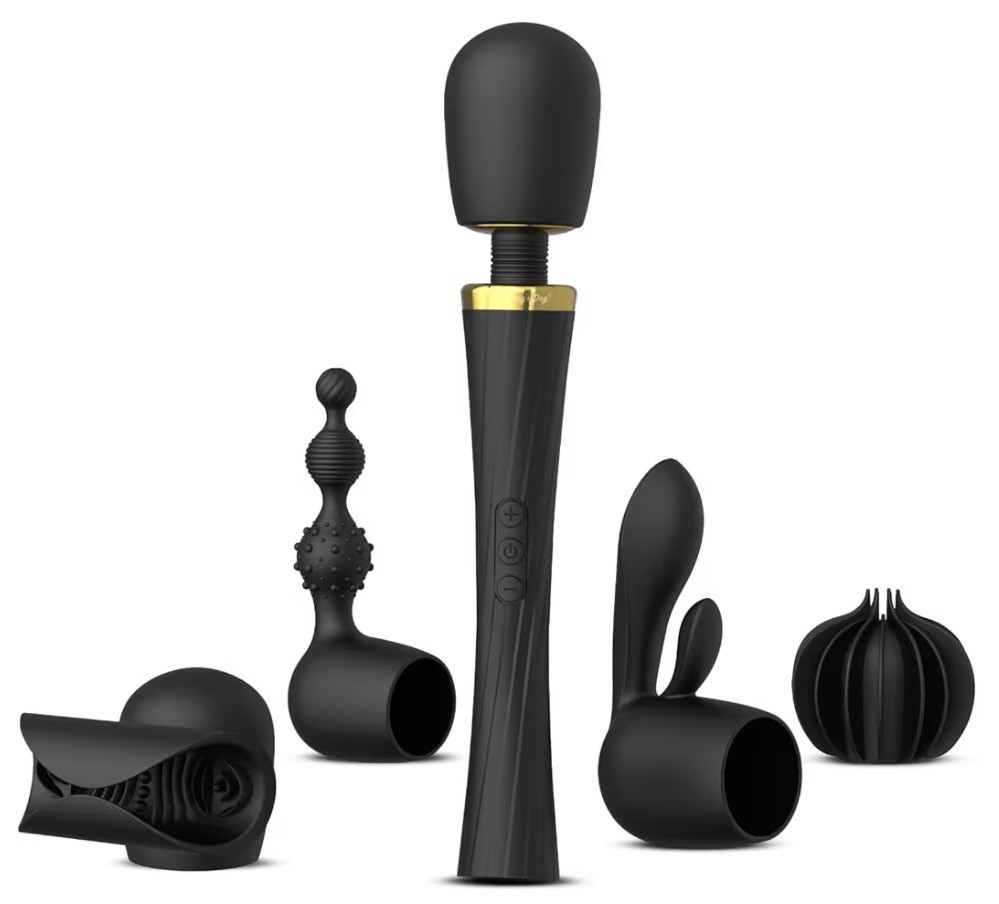 Tracy’s Dog Vibrator, Cordless High-Power Wand Massager w/ 4 Attachments