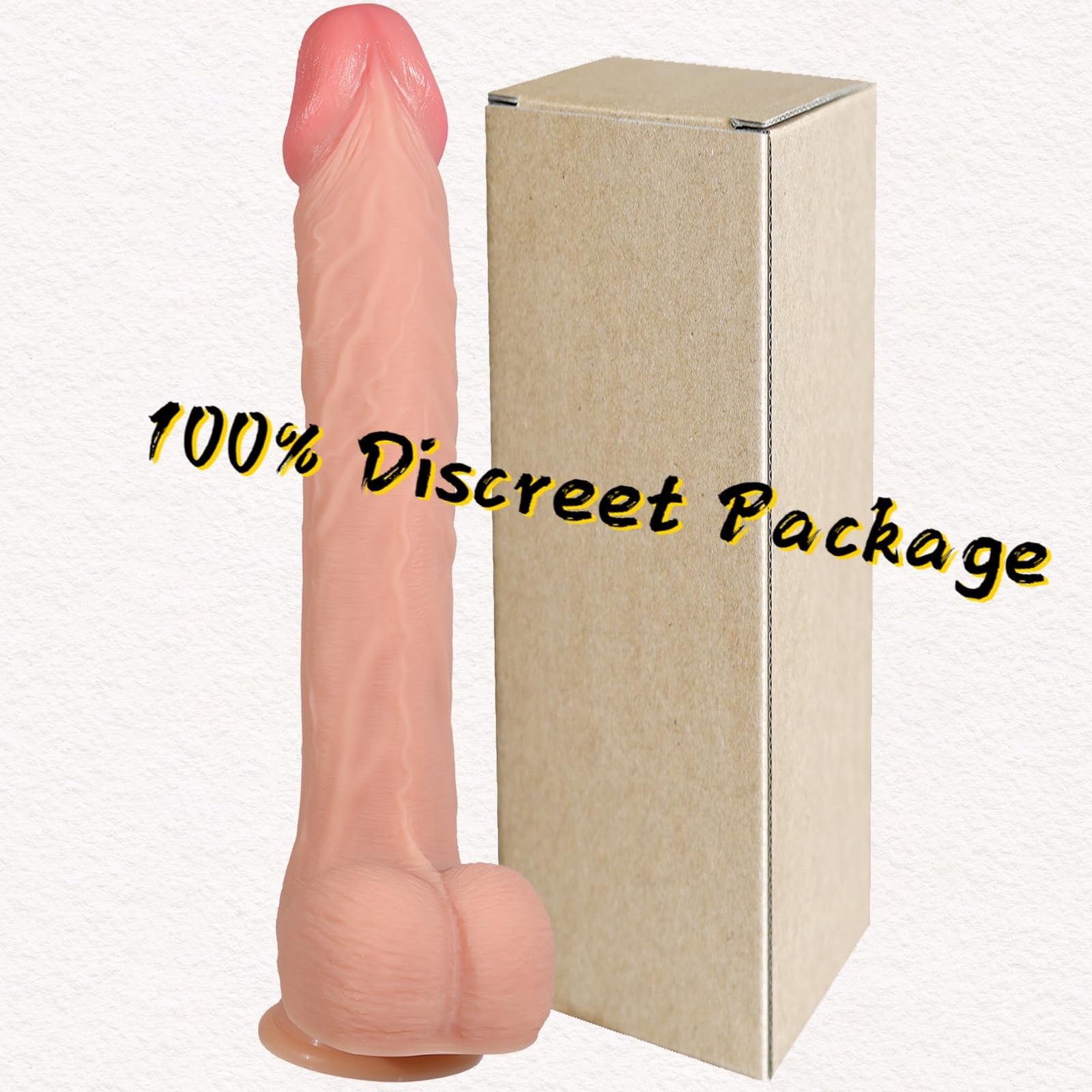 14.5 Inch Super Long Double Layer Realistic Dildo Liquid Silicone Material No…