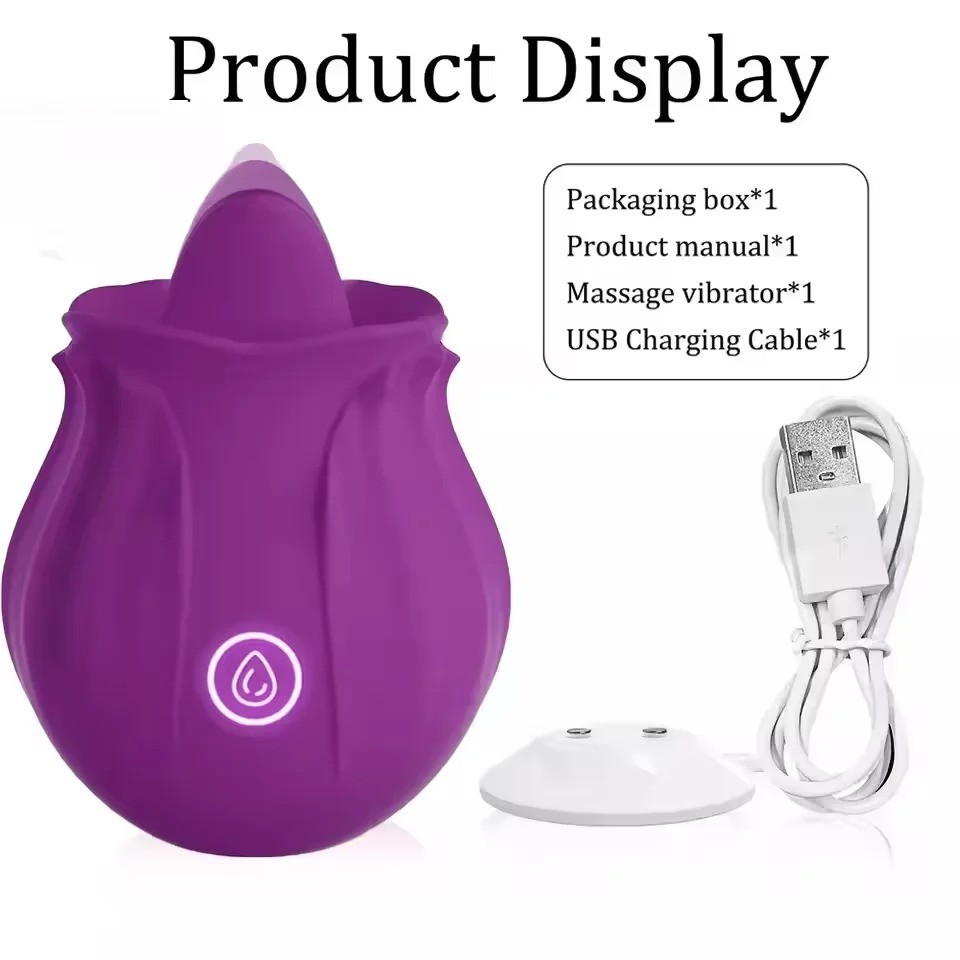 Rose Personal Massager Rechargeable Vibrating Suction Massager For Women