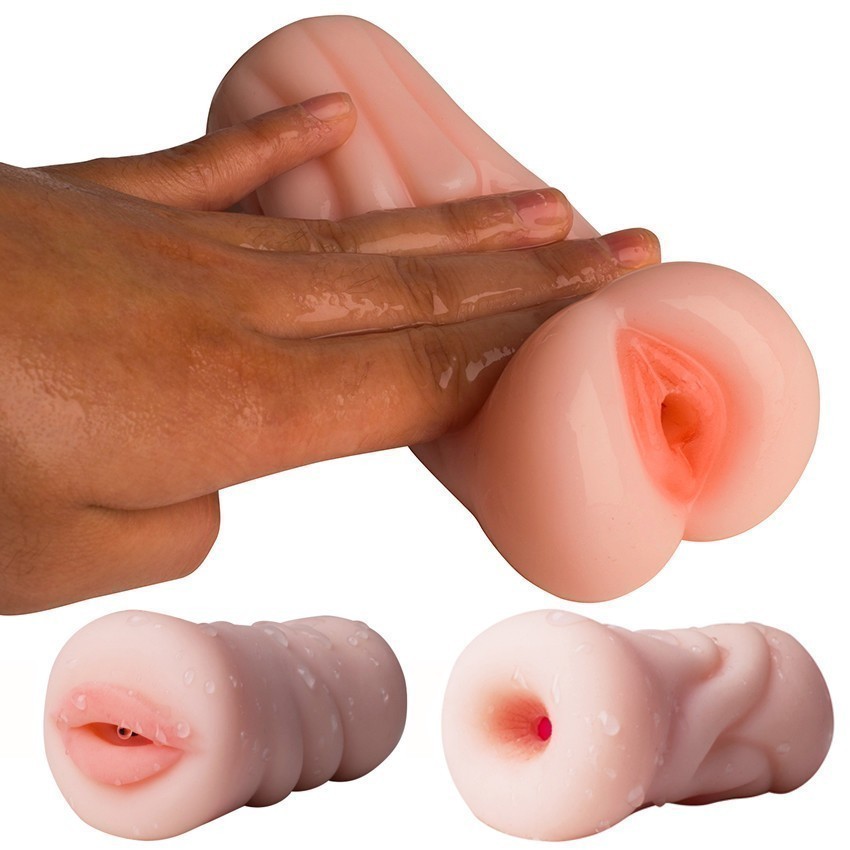 Men-Masturbator-Realistic-Vagina-Pocket-Pussy-Intimate Mouth-Real-Oral-Sex-Cup