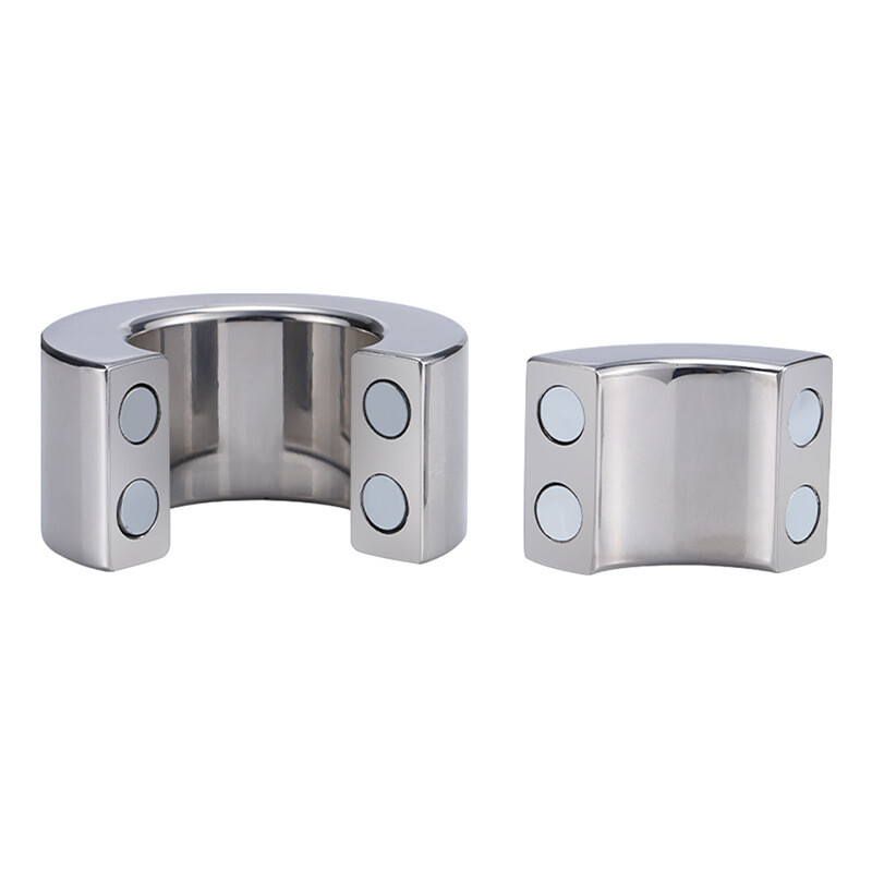 Male Weight Stainless Steel Ball Stretchers Enhancer Penis Ring Magnetic Trainer