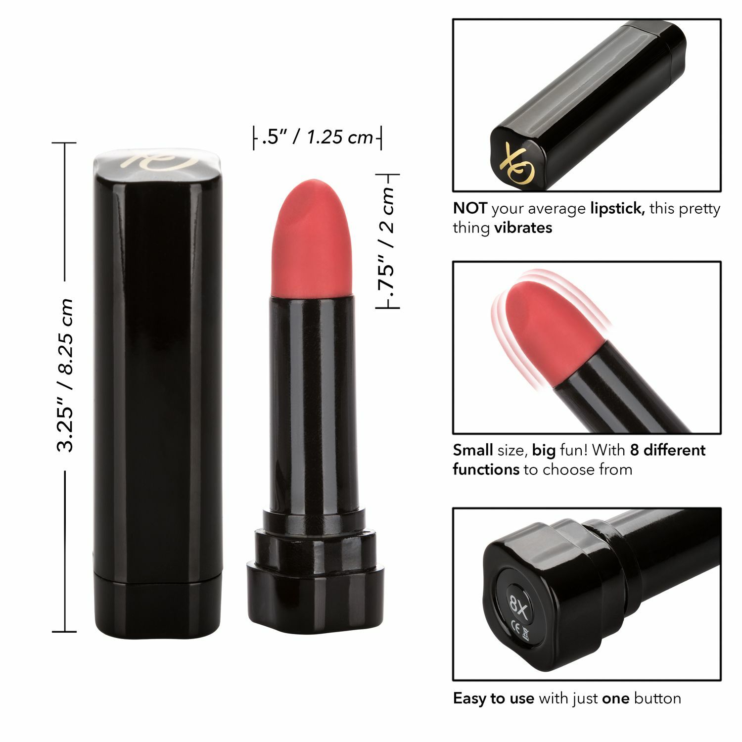 Lipstick Vibrator Mini Clit Vibe Discreet Multi-Function Vibrating Women Sex Toy
