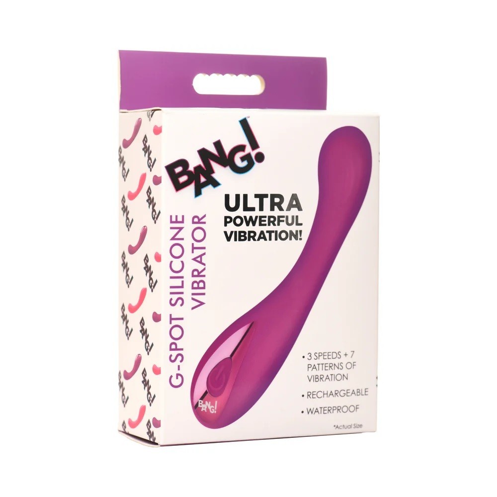 Handheld Massager for Women G-Spot Silicone Vibrator Rechargeable Purple