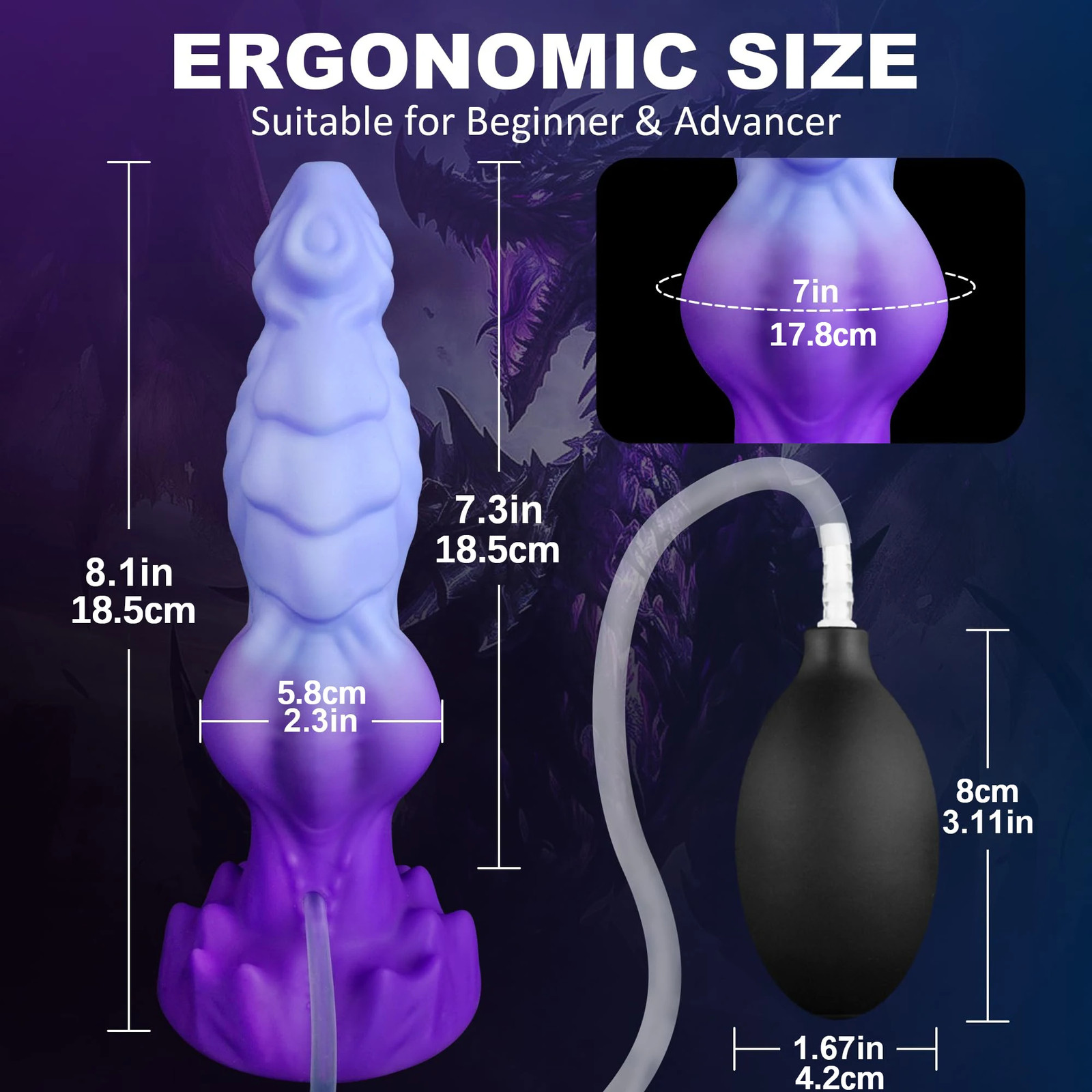 Squirting Dildo Fantasy AnalPlug Silicone Penis Monster Ejaculating Anal Sex Toy