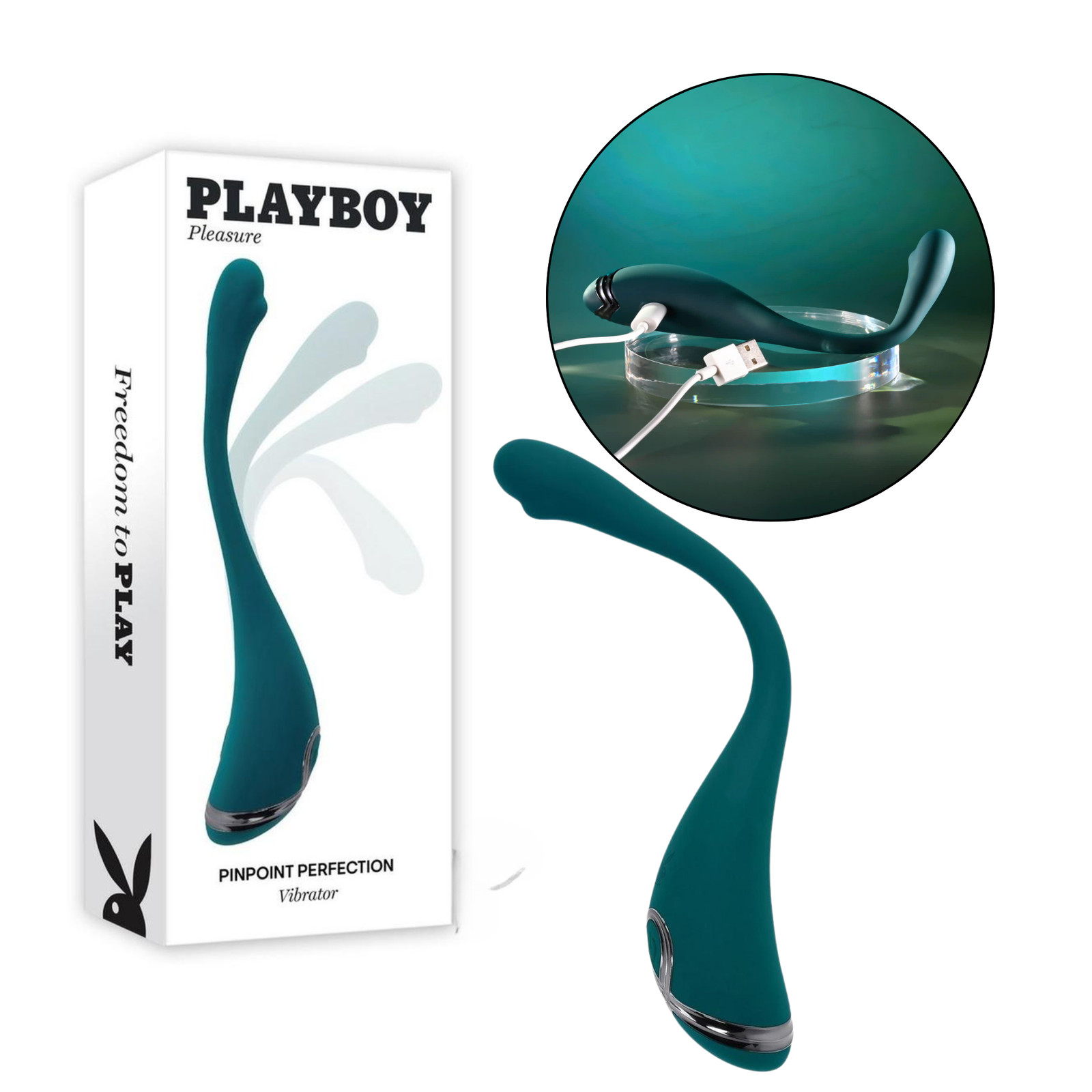 Rechargeable Silicone Bendable G Spot Vibrator Multi Speed Waterproof Sex Toy