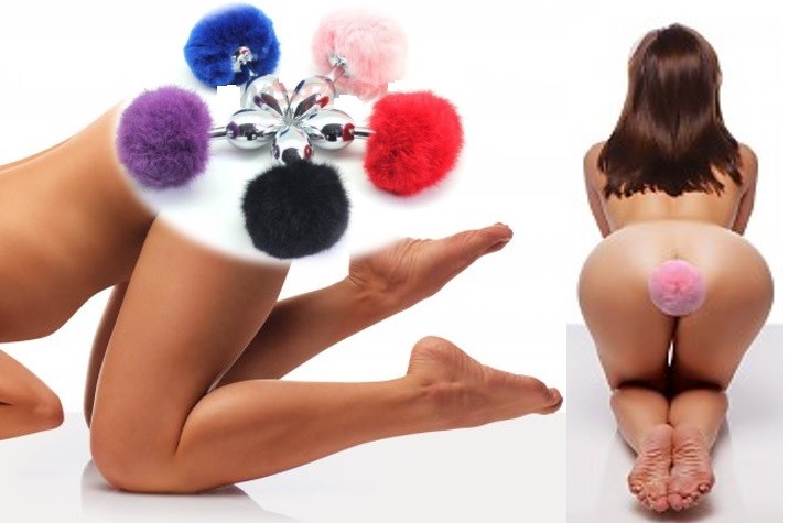 Fox Rabbit Bunny Tail Butt Plug Sexy Romance Anal Plug Female Ass View Sex Toy