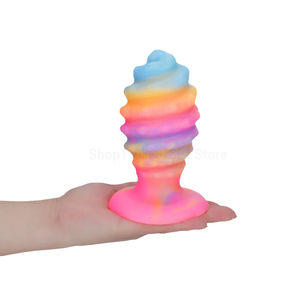 Huge Anal Plug Women Man Liquid Silicone Butt Plug Luminous Anal Dildos Fisting