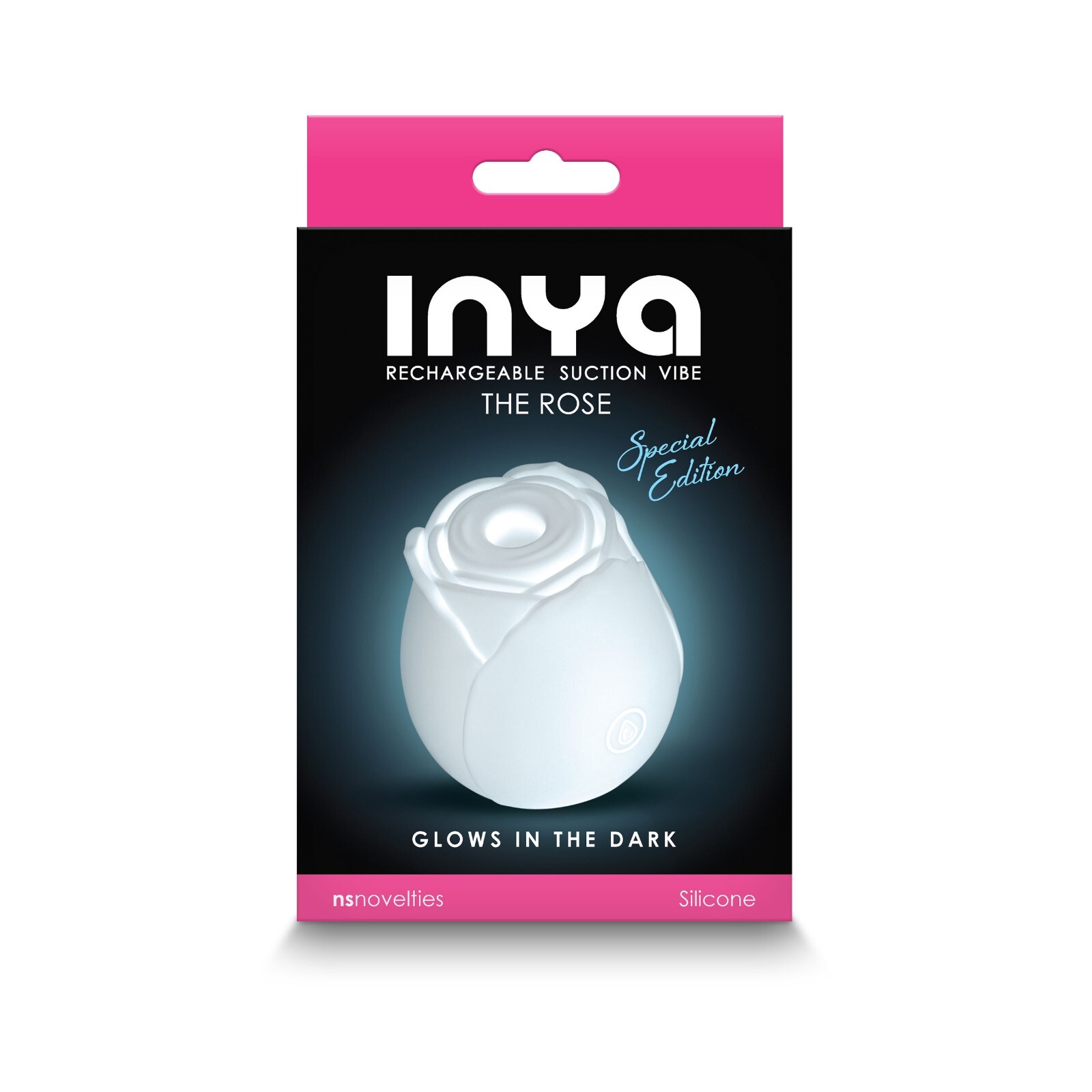 NS Novelties Inya The Rose Rechargeable Suction Vibe White – Clitoral Vibrator