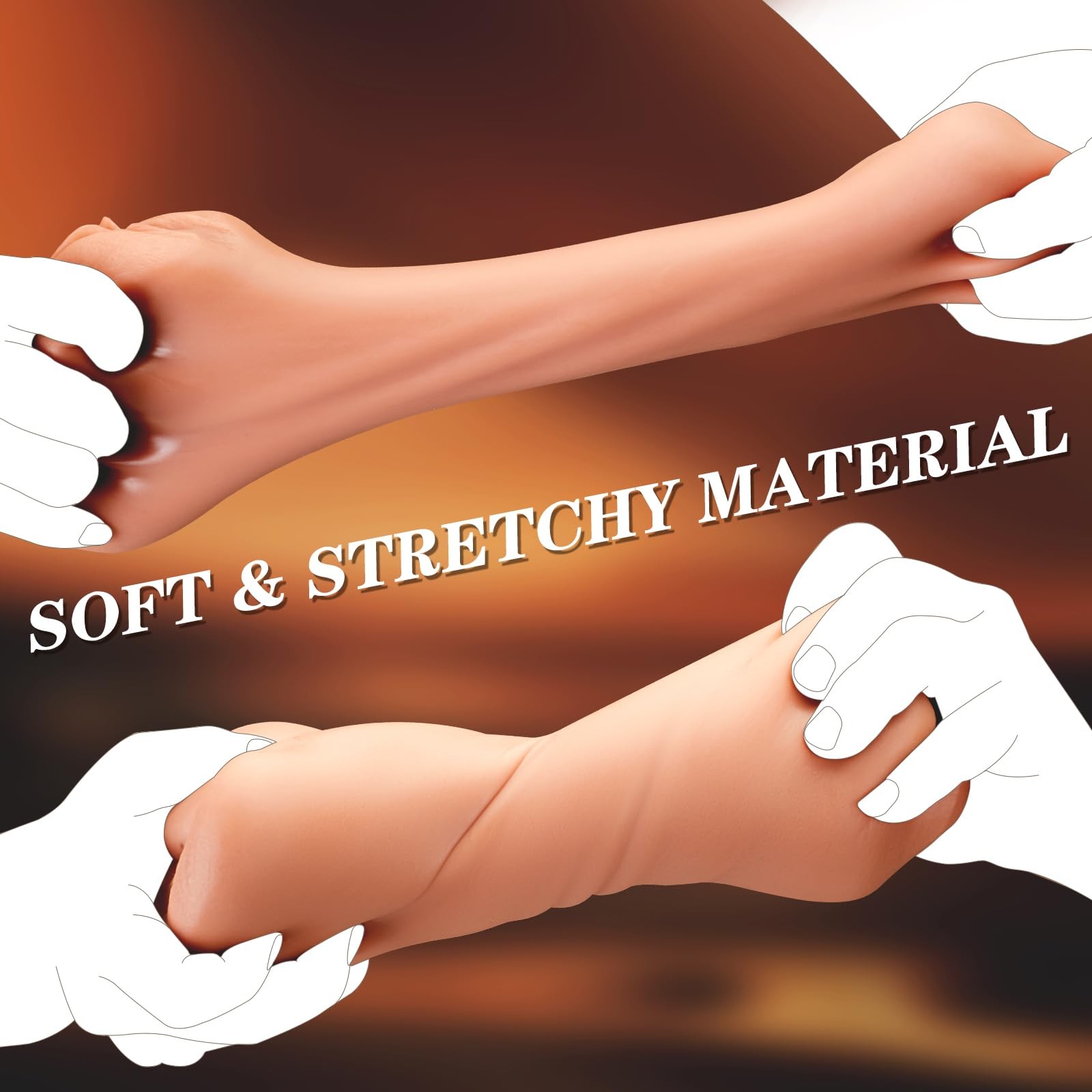 MIILKIT 3 in 1 Pocket Pussy Male Masturbator – Sex Toys for Men Penis Tan