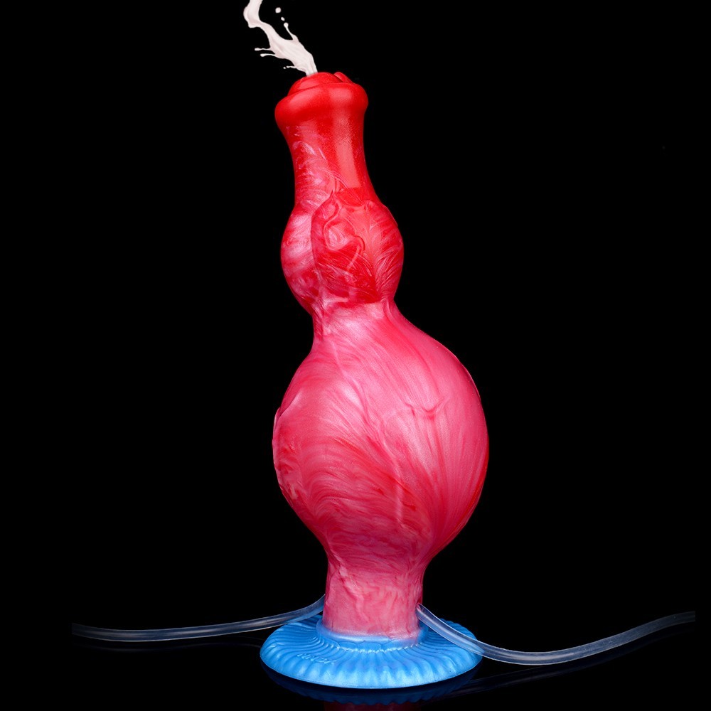 Realistic Inflatable Squirting Knot Dildo Silicone Butt Plug Adult Sex Toy